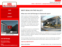 Tablet Screenshot of chatsworthselfstorage.com